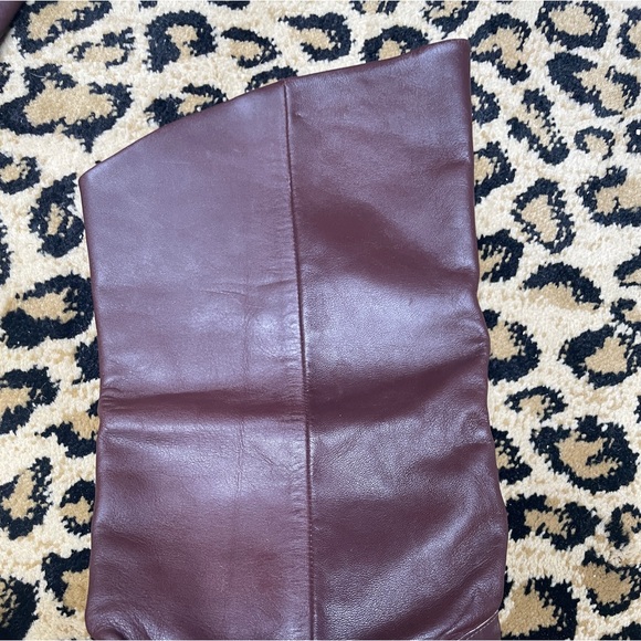 Vintage Tall leather slouch Boot 1980’s Brown pointed toe - Picture 5 of 7